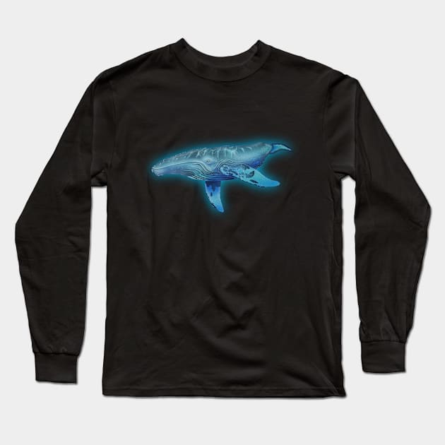 Humpback whale t-shirt designs Long Sleeve T-Shirt by Coreoceanart